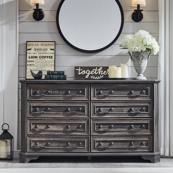 Farmhouse 7 Drawers Dresser, Wood Chest of Drawers, Dressers Organizer
