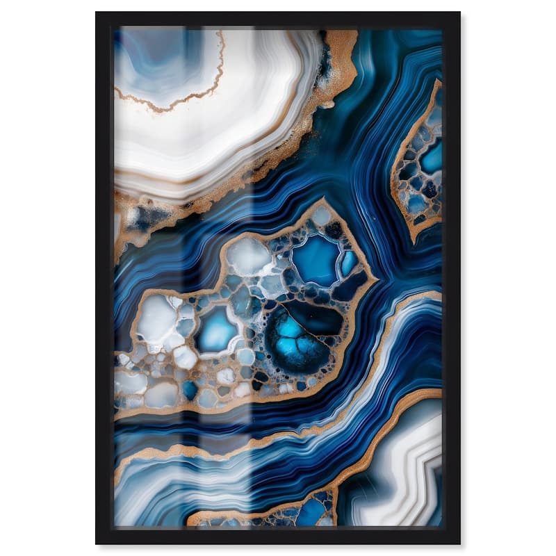 Azure Alveoli I Shadowbox by Art Remedy - Black - 10" x 15"