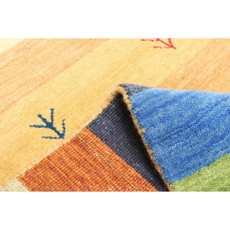 ECARPETGALLERY Hand Loomed Kashkuli Gabbeh Copper Wool Rug - 3'11 x 5'8