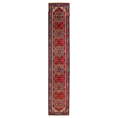 ECARPETGALLERY Hand-knotted Serapi Heritage Red Wool Rug - 2'6 x 19'9