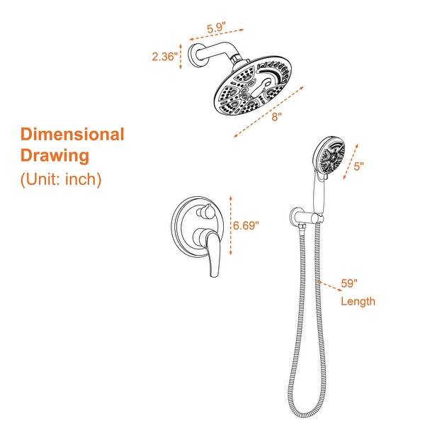Wall Mount Shower Faucet With Roughin Valve Complete Shower System