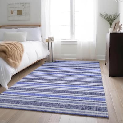 Premium Washable Super Soft Modern Cabana Stripe Mayfield Rug