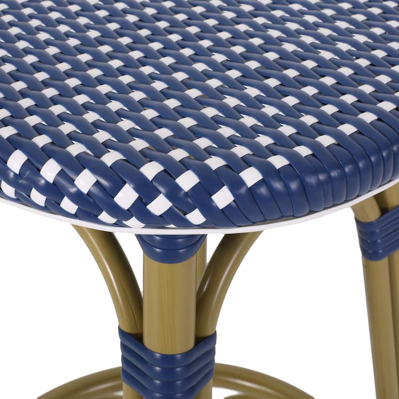 Starla Outdoor Aluminum and Wicker 29.5 Inch Barstools (Set of 4) by Christopher Knight Home