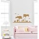 preview thumbnail 17 of 15, Safari Nursery Wall Decal Nature Wall Decor. 10 tall x 22 wide inches - Light Brown