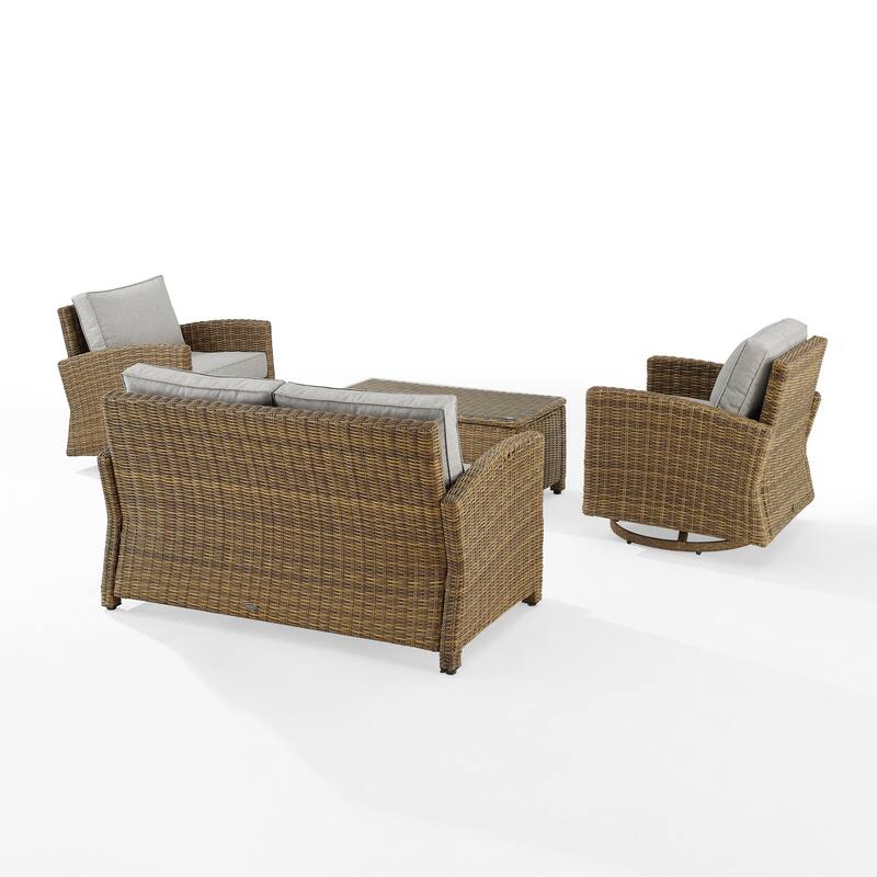 Crosley Bradenton 4Pc Swivel Rocker Conversation Set