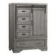 preview thumbnail 1 of 5, Foundry Wood Chifferobe Brushed Pewter