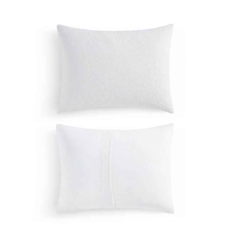 Martha Stewart Garden Trellis Cotton White Reversible Comforter Set