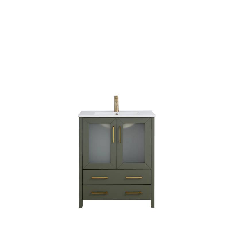 Vanity Art 30-in. Single-sink Bathroom Vanity w/ Wall Mirror - 29.1 W x 18.1 D x 35.8 H