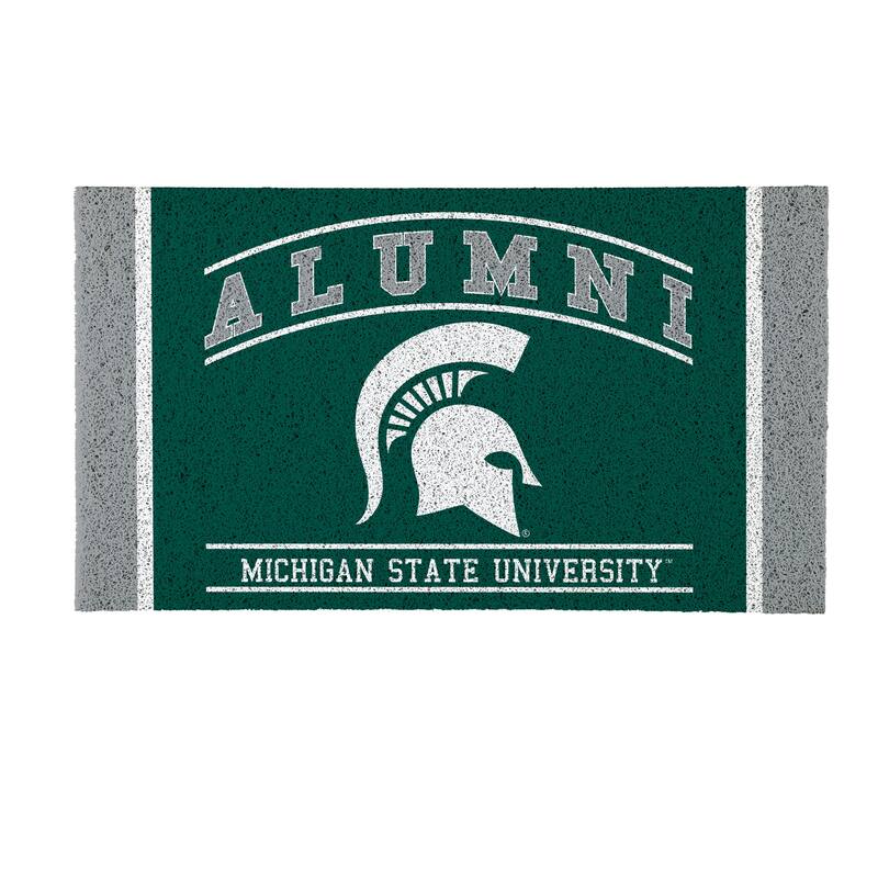 28 in. x 16 in. Michigan State University Alumni Full Color PVC Door Mat