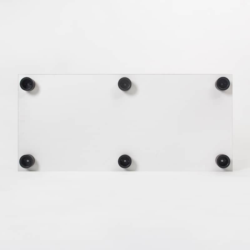 Two Door Tempered Glass Display Cabinet with 3 Shelves