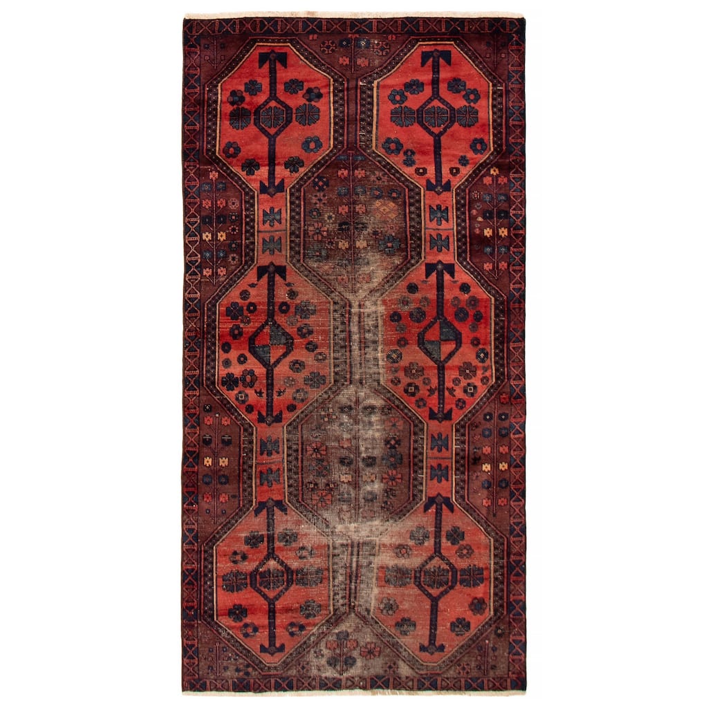 ECARPETGALLERY Hand-knotted Melis Vintage Copper Wool Rug - 4'0 x 8'0