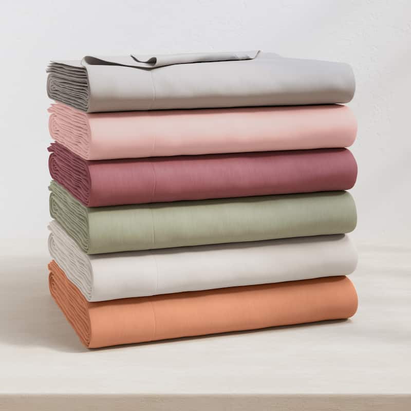 Linery & Co. Heathered Melange Cotton Jersey Knit Sheet Set