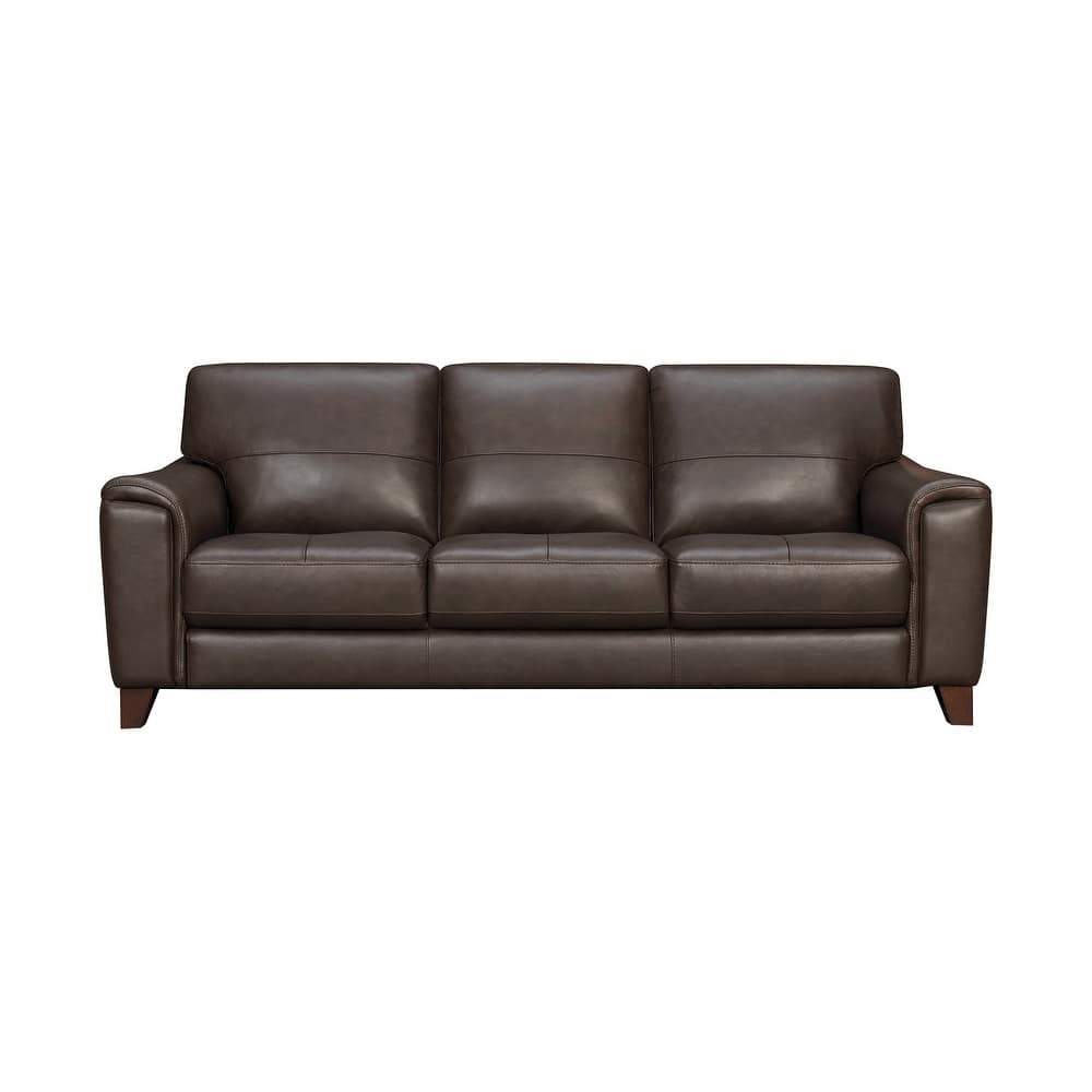 Bergen 87" Leather Upholstered 3-Seater Sofa