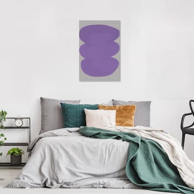 Wynwood Studio Canvas Abstract Three Eggplants Purple and Modern & Contemporary Wall Art Canvas Print