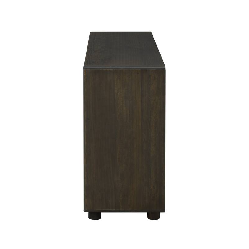 Vintage Entryway Table with 2 Drawers 2 Shelves and Storage, for Entryway, Hallway, Living Room, Espresso