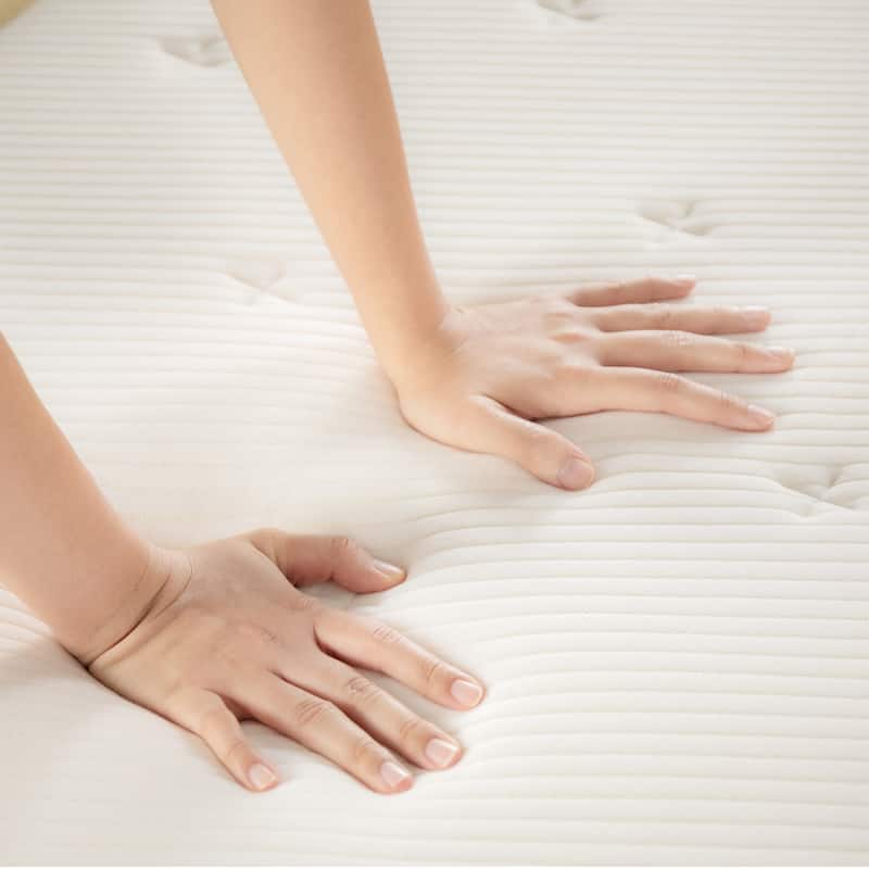 10 Inch LAGOM Hybrid Mattress with Green Tea Infused Memory Foam By Crown Comfort
