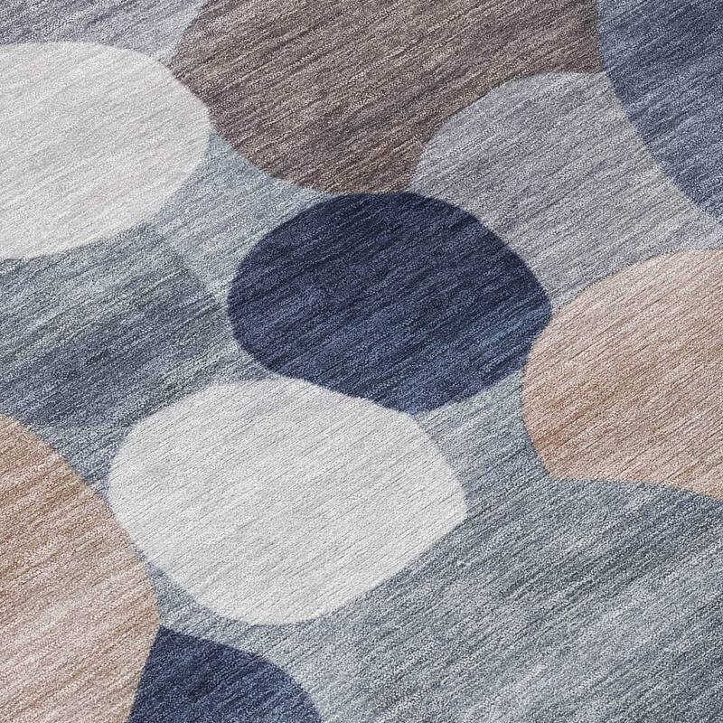 Machine Washable Indoor/ Outdoor Modern Circy Chantille Rug