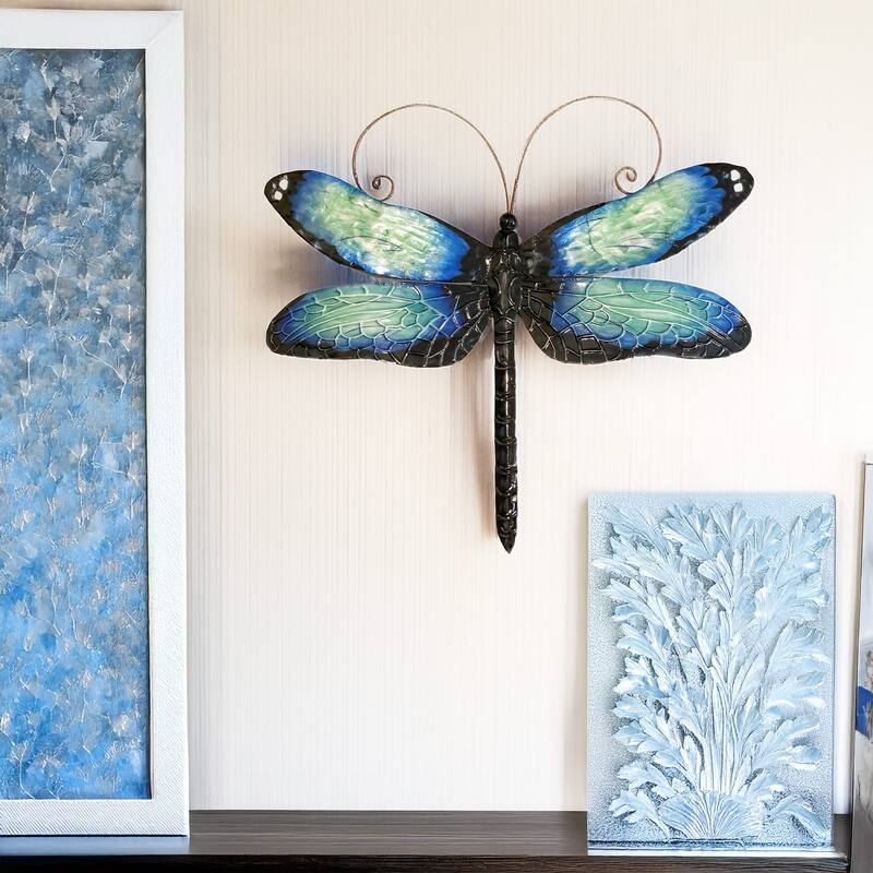Dragonfly Wall Decor Blue And Black
