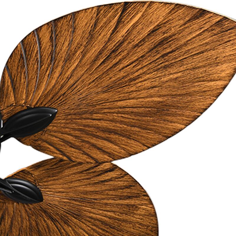 Moasis 52" Palm Leaf Ceiling Fan with Light Tropical Style with Remote