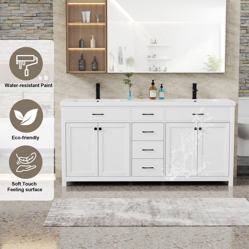 Modern Bathroom Vanity with Sink & Faucet Storage Cabinet Set