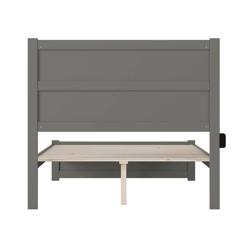 NoHo Full Bed with Footboard in Grey