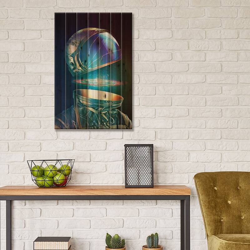 Subdivsion Print On Wood by Seamless - Multi-Color