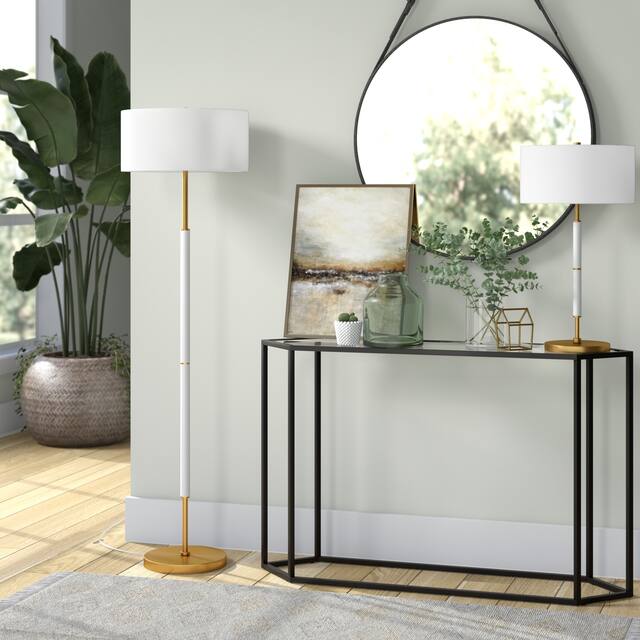 Silver Orchid Gotho Pedestal Contemporary Floor Lamp