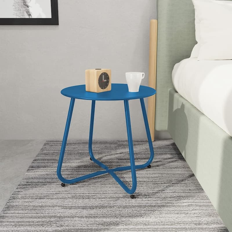 18" or 28" Round Outdoor Side Table End Table Coffee Table