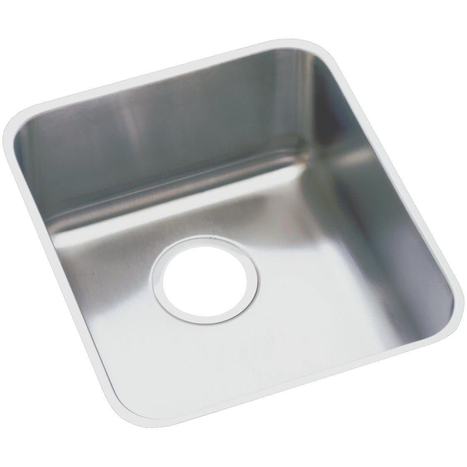Elkay Lustertone 14" Undermount Single Basin Stainless Steel Kitchen - Stainless Steel
