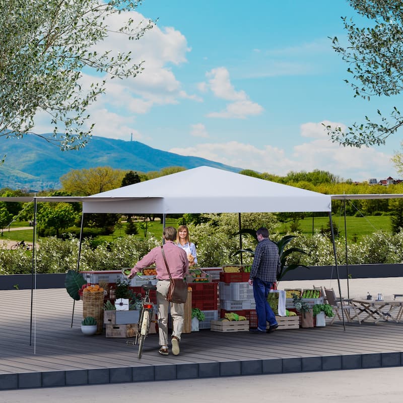 10x10 FT Pop-Up Canopy with 2 Sidewalls - Heavy-Duty Waterproof, UV-Resistant Tent for Outdoor Events, Markets & Gatherings
