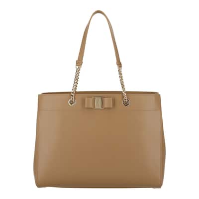 Ferragamo Vara Bow Smooth Leather Tote