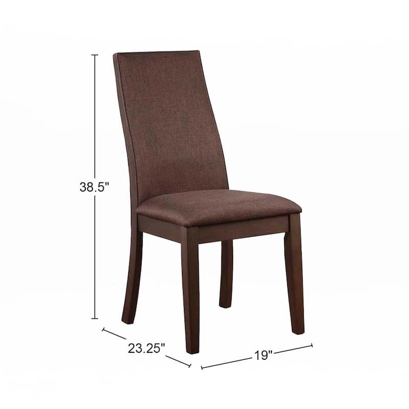 Set of 2 Fabric Upholstered Dining Chairs