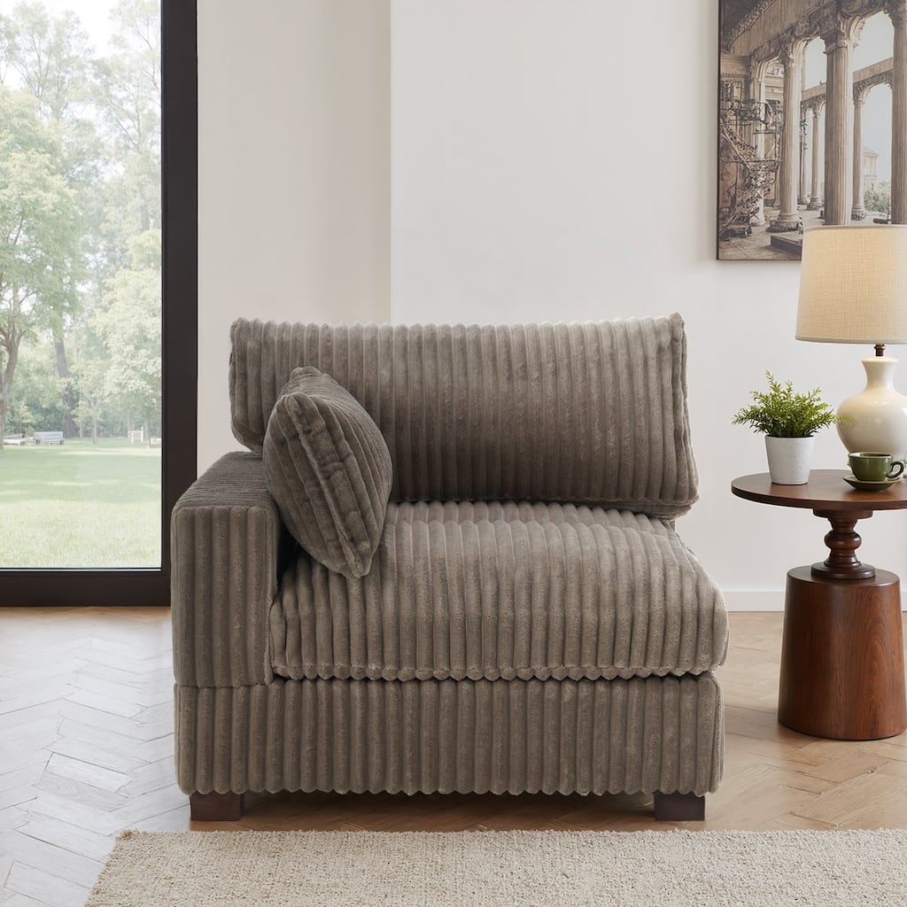 Plush Faux Fur Accent Sofa Chair