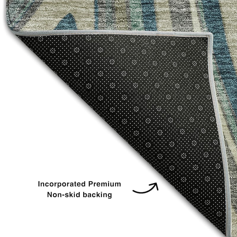 Premium Washable Super Soft Modern Waves Mayfield Rug