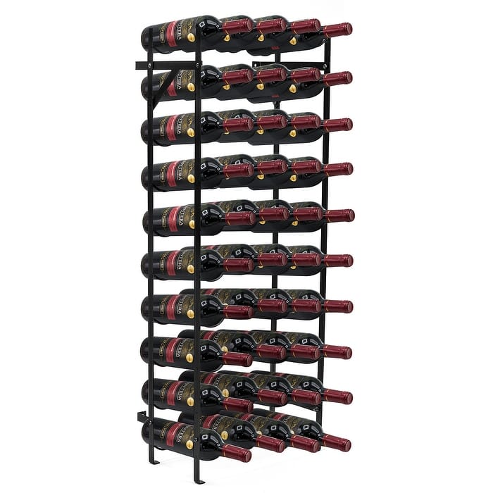 Freestanding Metal Wine Rack - Up to 150 Wine Bottles - 40 Bottle