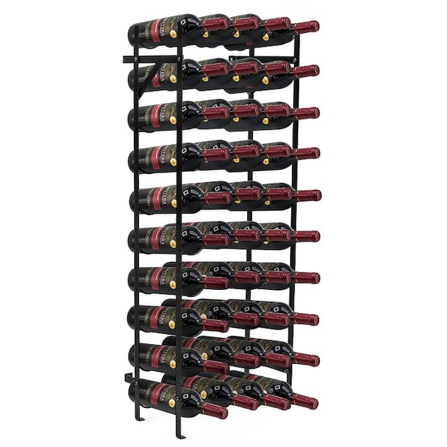Freestanding Metal Wine Rack - Up to 150 Wine Bottles - 40 Bottle