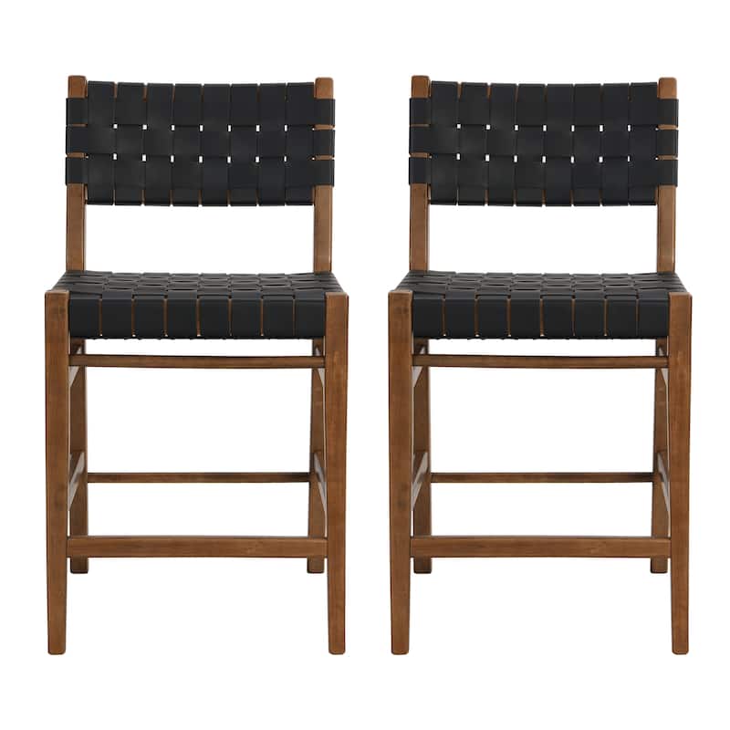 Lumft Woven Design 24- Inch Counter Stool (Set of 2) by Christopher Knight Home