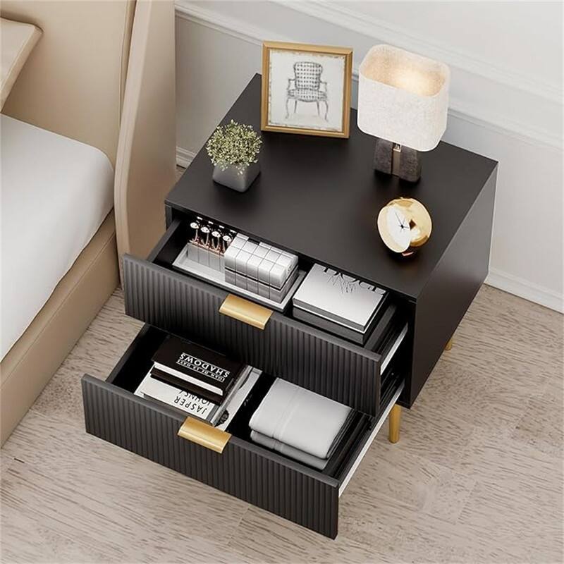Nightstand Bedside Table with 2 Drawer