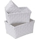 preview thumbnail 25 of 30, Checkered Woven Strap Storage Baskets (Set of 3) - 7.8 L x 5.3 W x 4.2 H