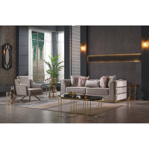 Ceyda 4 Pieces Living Room Set 2 Sofa 2 Chair