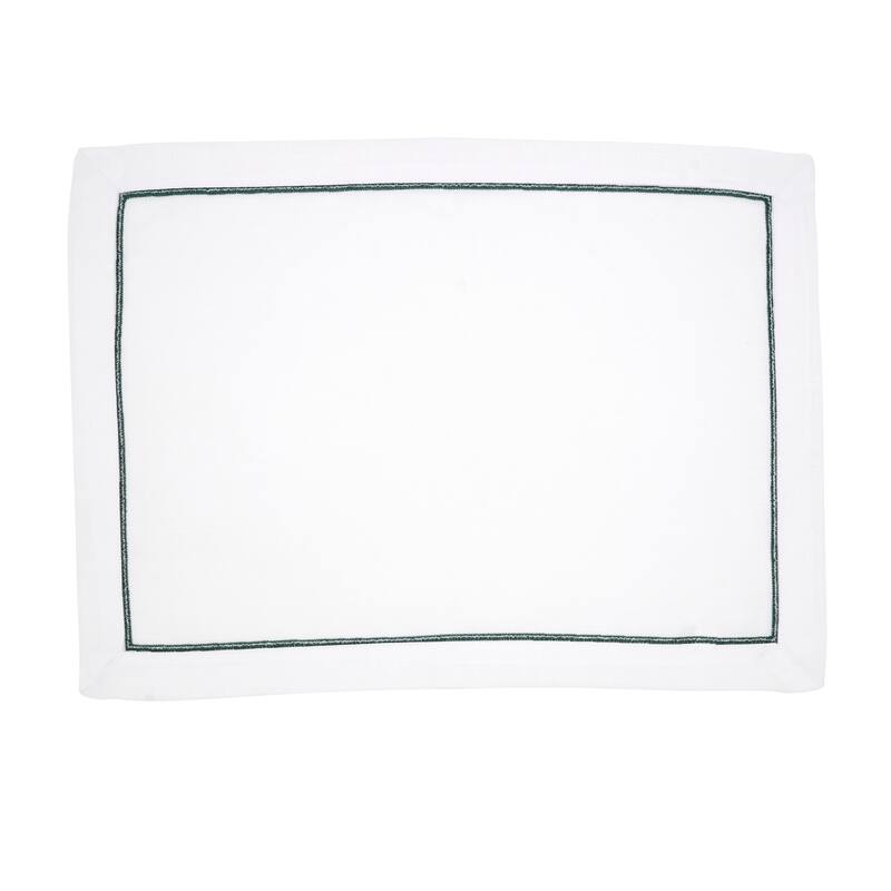 Embroidered Line Design Placemat (Set of 4) - 14"x20"