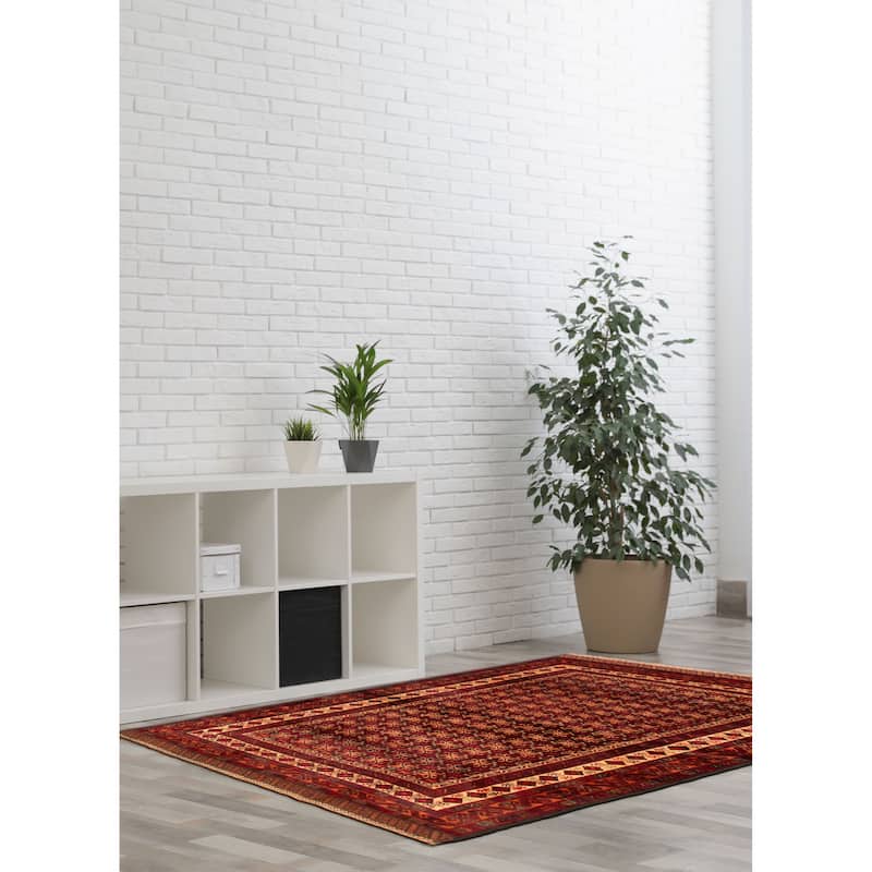 Teimani Red Rug 4'3" x 6'11" - 4'3 x 6'11