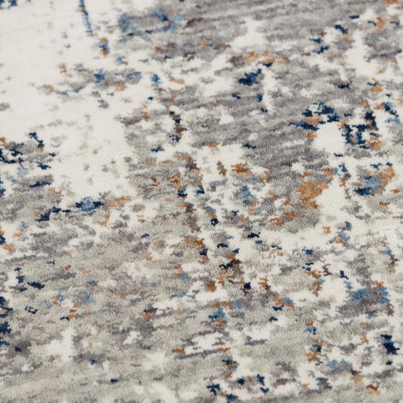 Alora Decor Antonela Transitional Gray/Blue Recycled Polyester Area Rug