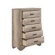 preview thumbnail 3 of 3, Chest of 5 Drawers w Black Hardware Bedroom Furniture