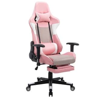 Pink Office Conference Room Chairs Online At Costway Ergonomic Gaming Chair High Back Racing Office W Lumbar Support Footrest