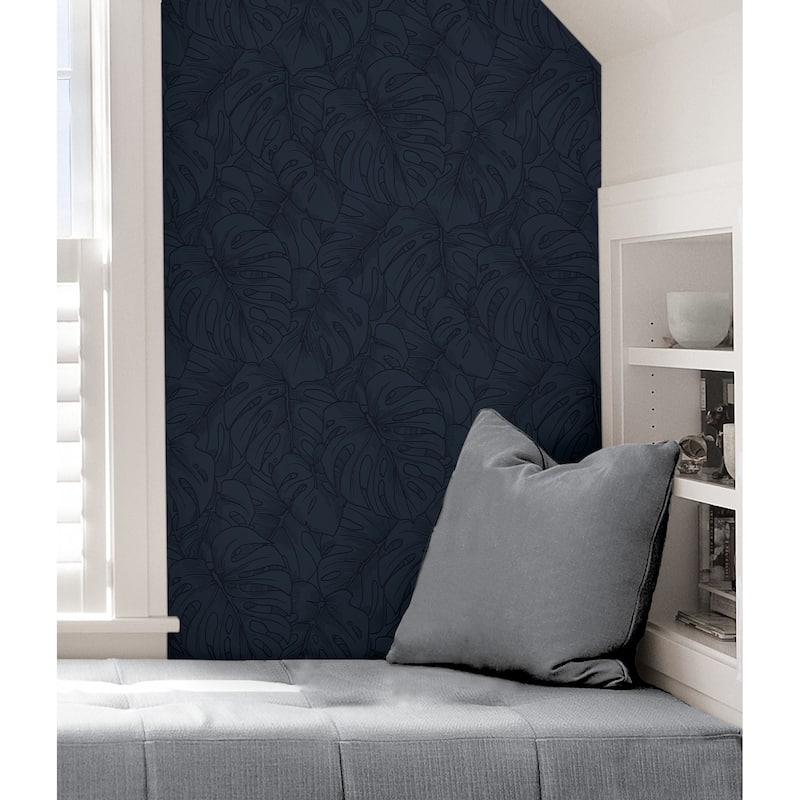Scott Living Borneo Indigo Peel and Stick Wallpaper
