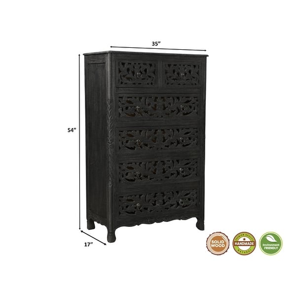 Florence Floral Carved Wood 6Drawer Chest Bed Bath & Beyond 30580752