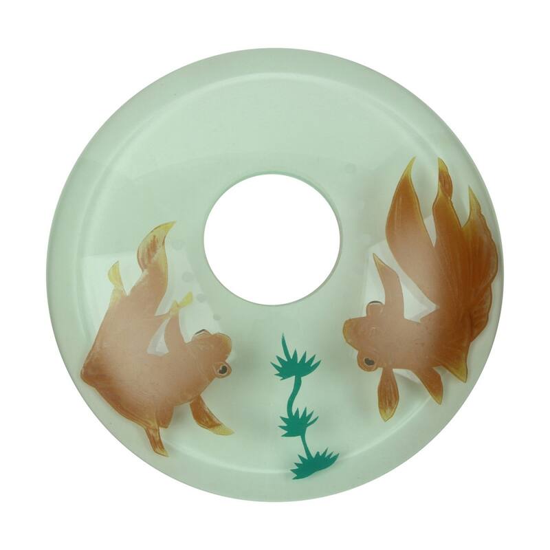 Glass Waterfall Faucet Disc Replacement Part with Koi Fish Design Renovators Supply