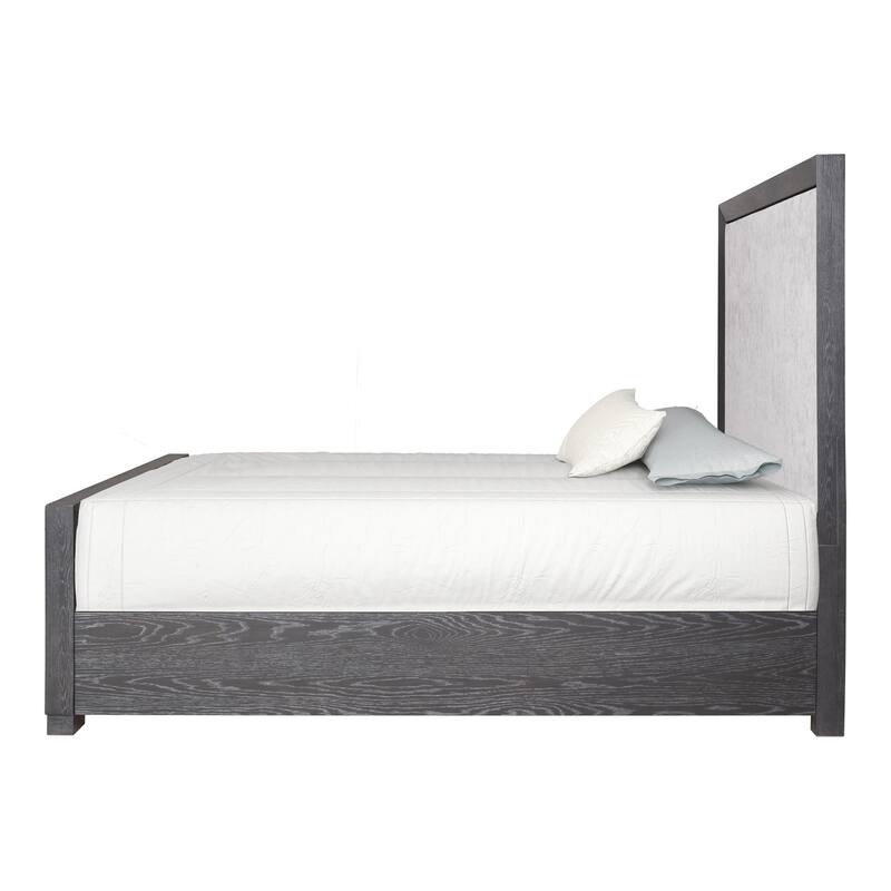 Furniture of America Durem II Modern Classic 5-Piece Solid Wood Panel Bedroom Set with 2-Drawer Oversized Nightstand