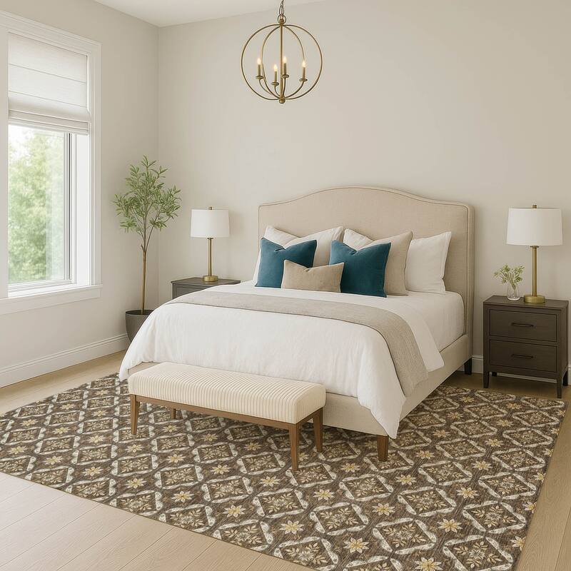 Machine Washable Indoor/ Outdoor Contemporary Granby Chantille Rug